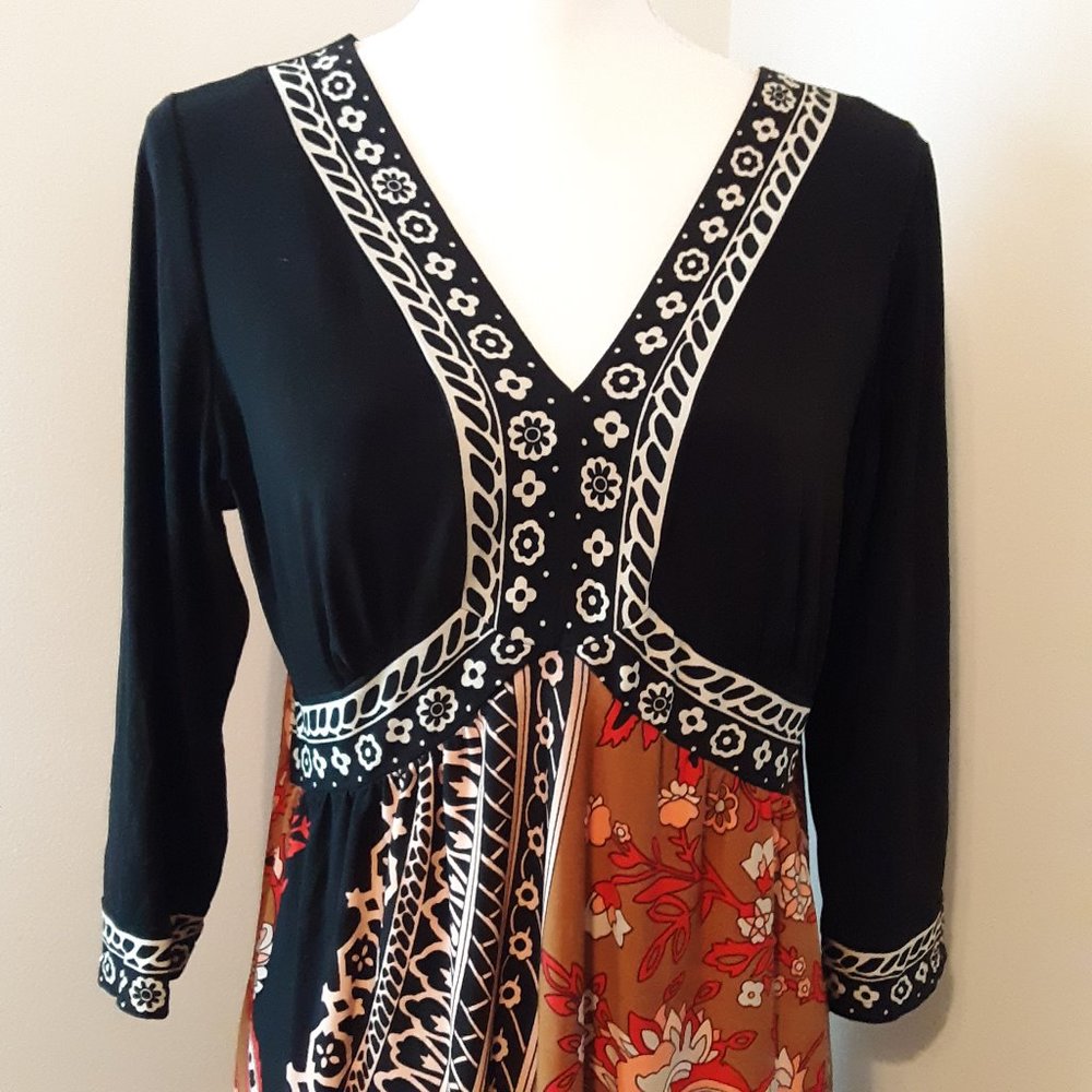 Elementz Black/Red Boho Dress Size M